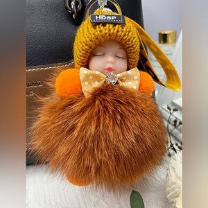 Pompom keychain purse decoration ornament